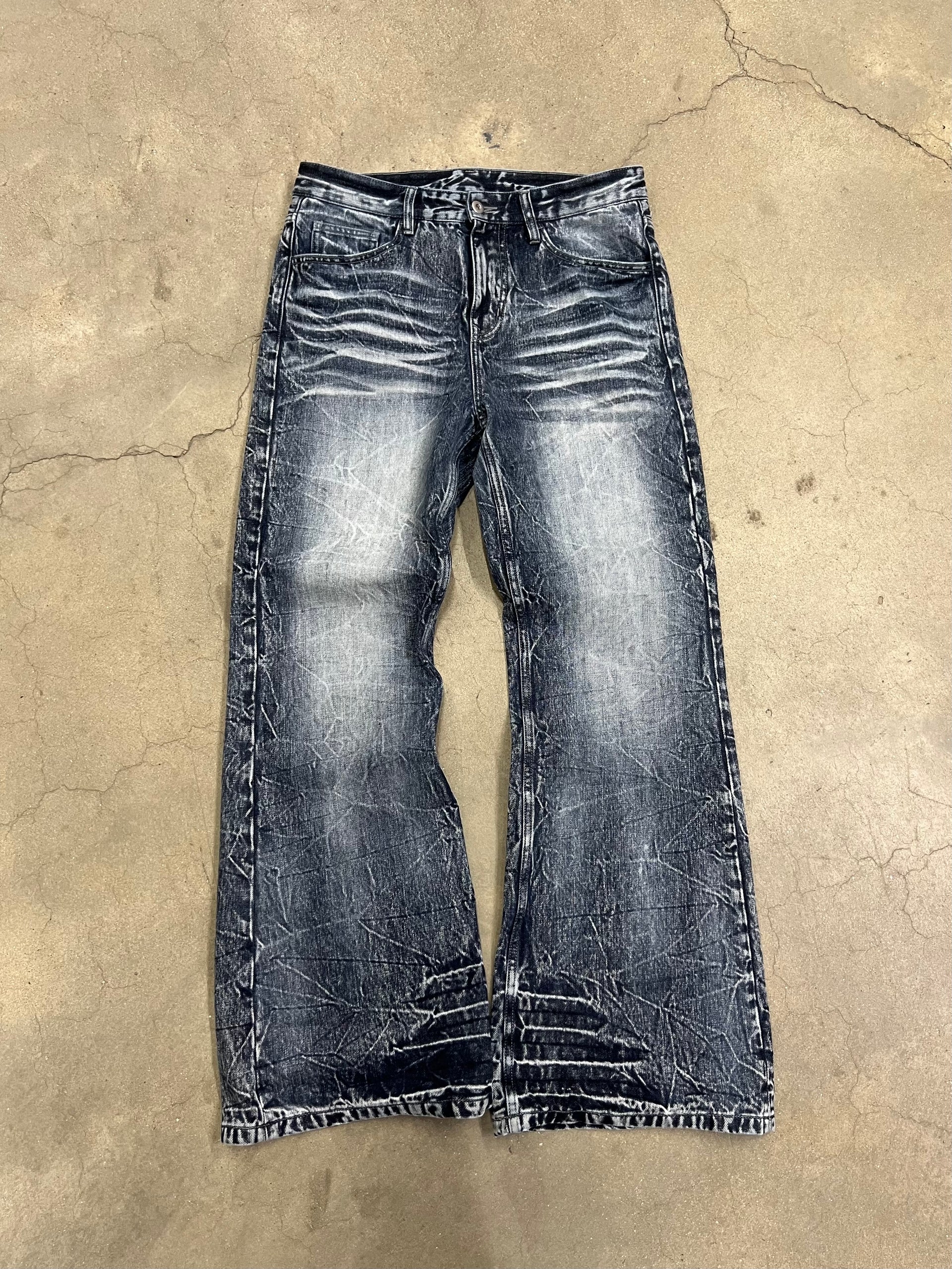 “resurgence” flared denim