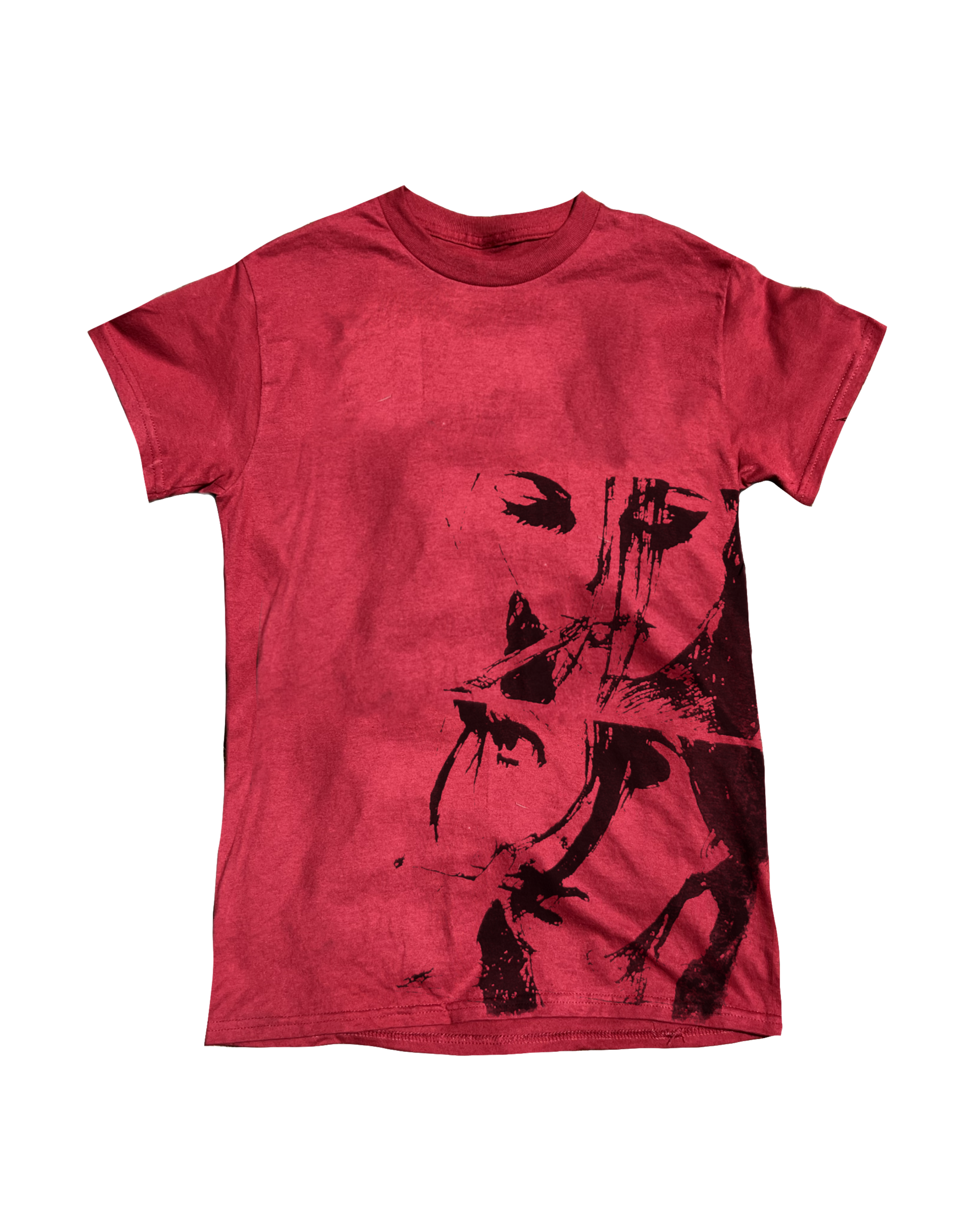 burgundy “cigarette" shirt