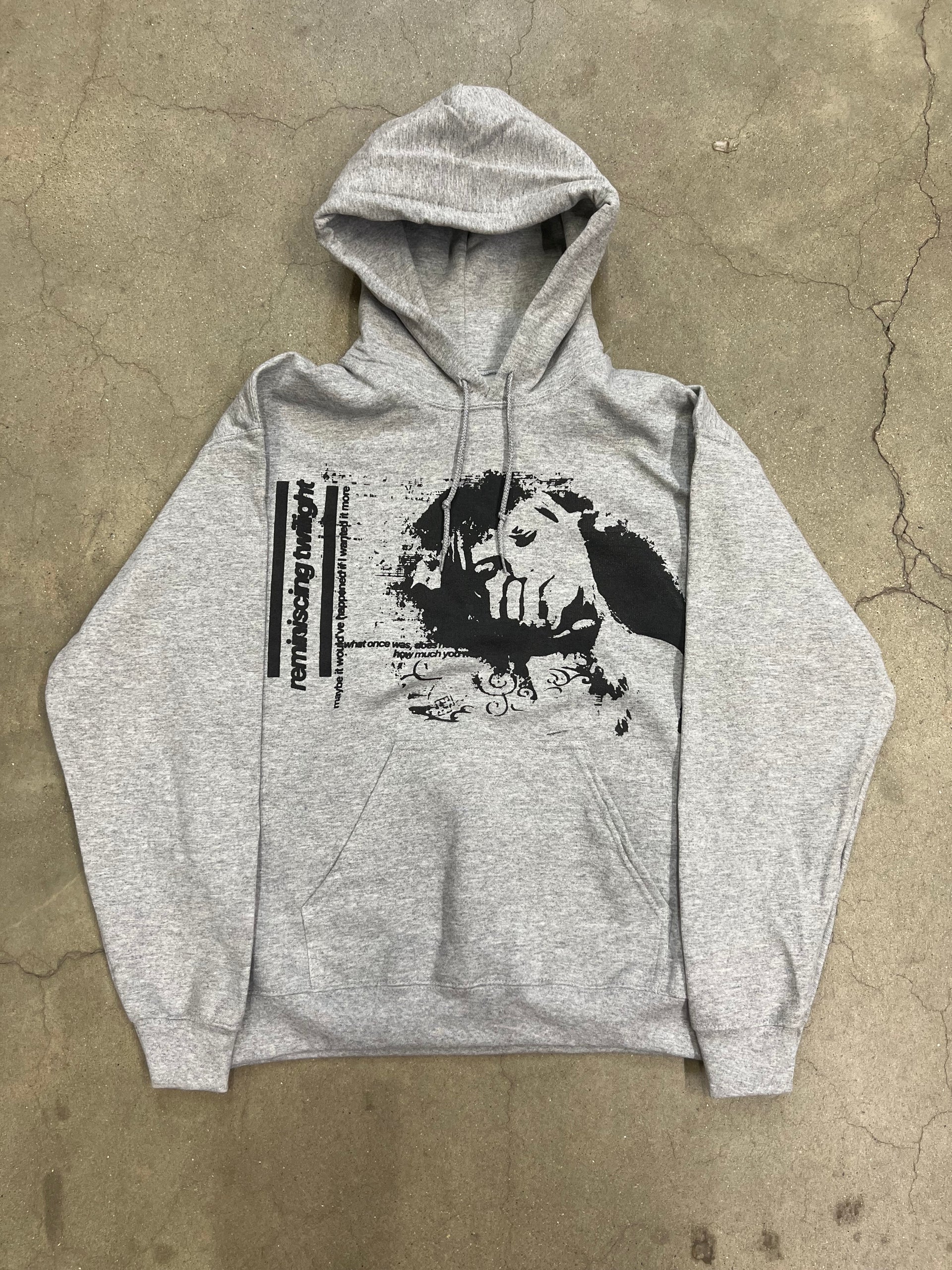 grey “kate moss" hoodie